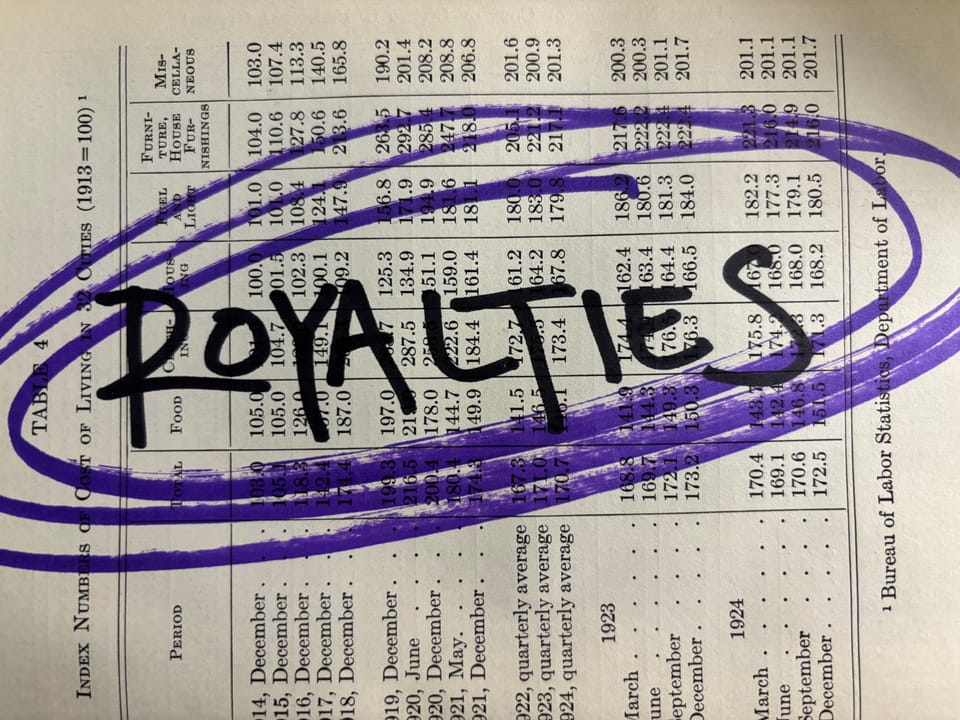 Re/Marks on My Royalties